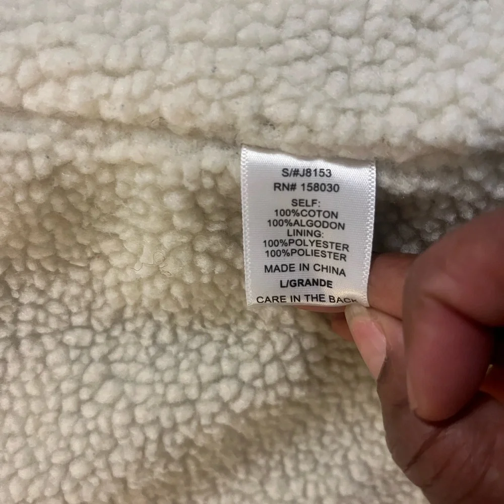 Denim/ fleece bomber jacket - Picture 10 of 12